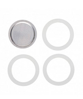 BIALETTI - Caffettiera Moka - Accessori - 1 Piastr. da 3/4 tazze + 3 Guarnizioni