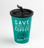 Melitta® - მელიტა - reusable drinking mug teal (Green) - მრავალჯერადი გამოყენების ჭიქა თავსახურით - 400 მგ.