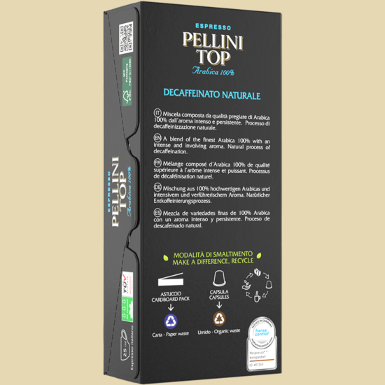 PELLINI- Top Decaffeinato Naturale - Arabica 100% -Nespresso®* compatible