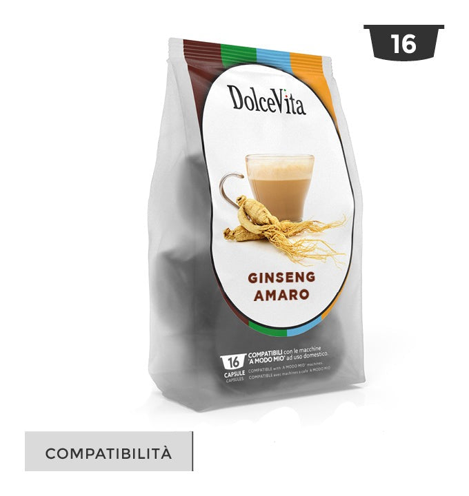 ITALFOODS - Dolce Gusto - Solubile - Ginseng Amaro - Conf. 16
