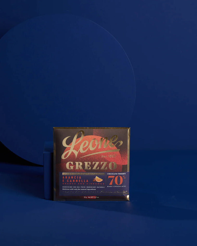 LEONE - Chocolate - Tavoletta Grezzo orange e Cannella 70gr
