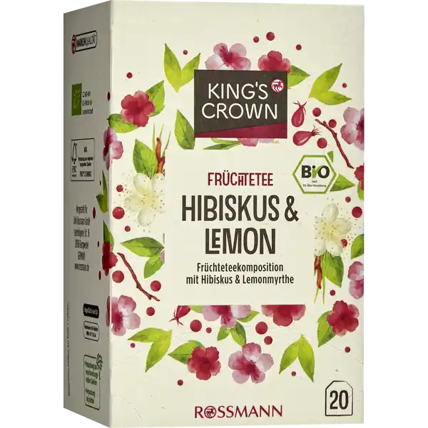 Organic fruit tea hibiscus lemon
