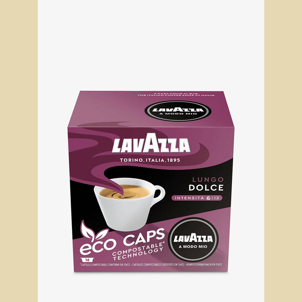 Lavazza Dolce A Modo Mio Lungo Eco Capsules, Pack of 16 Coffee Mall Lavazza Dolce A Modo Mio Lungo Eco Capsules, Pack of 16 Coffee Mall