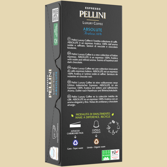 Espresso Pellini Luxury Coffee Absolute - Nespresso®* თავსებადი კაფსულები 